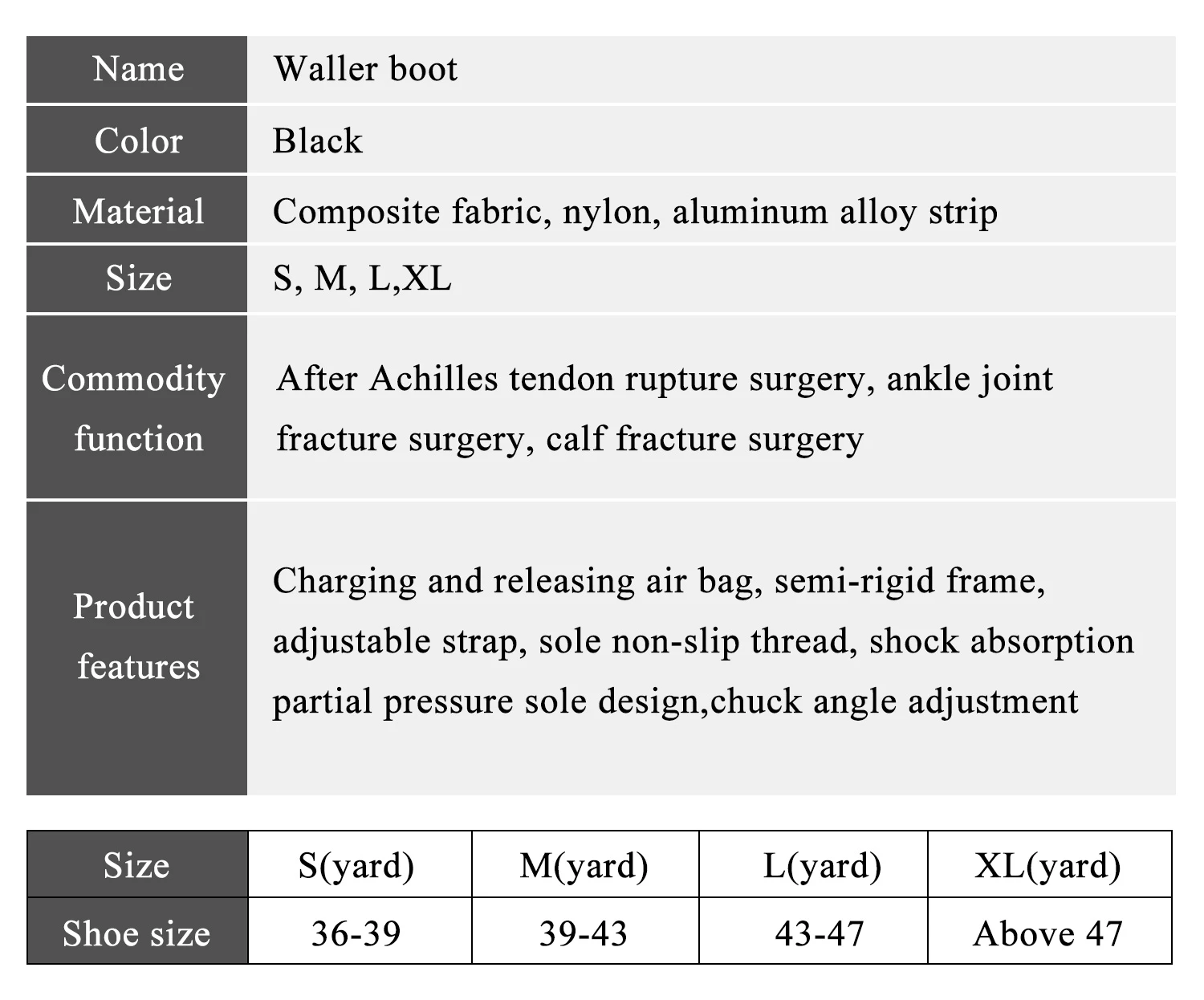 Adjustable chuck for air walking boots5 Adjustable chuck for air walking boots5